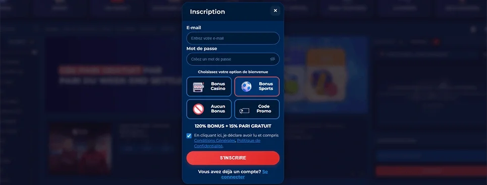 Saisissez vos renseignements personnels.