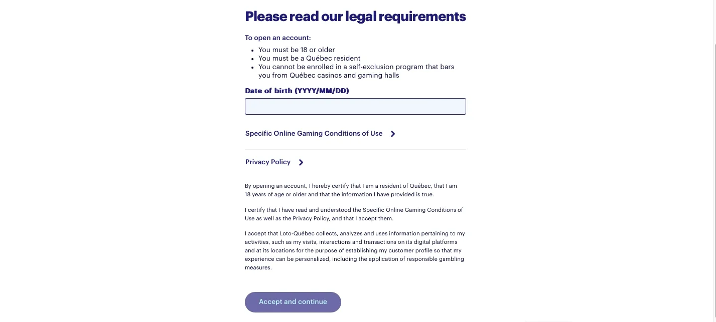 Open an Account in Mise-o-jeu-Step 5 Open an Account in Mise-o-jeu-Step 5