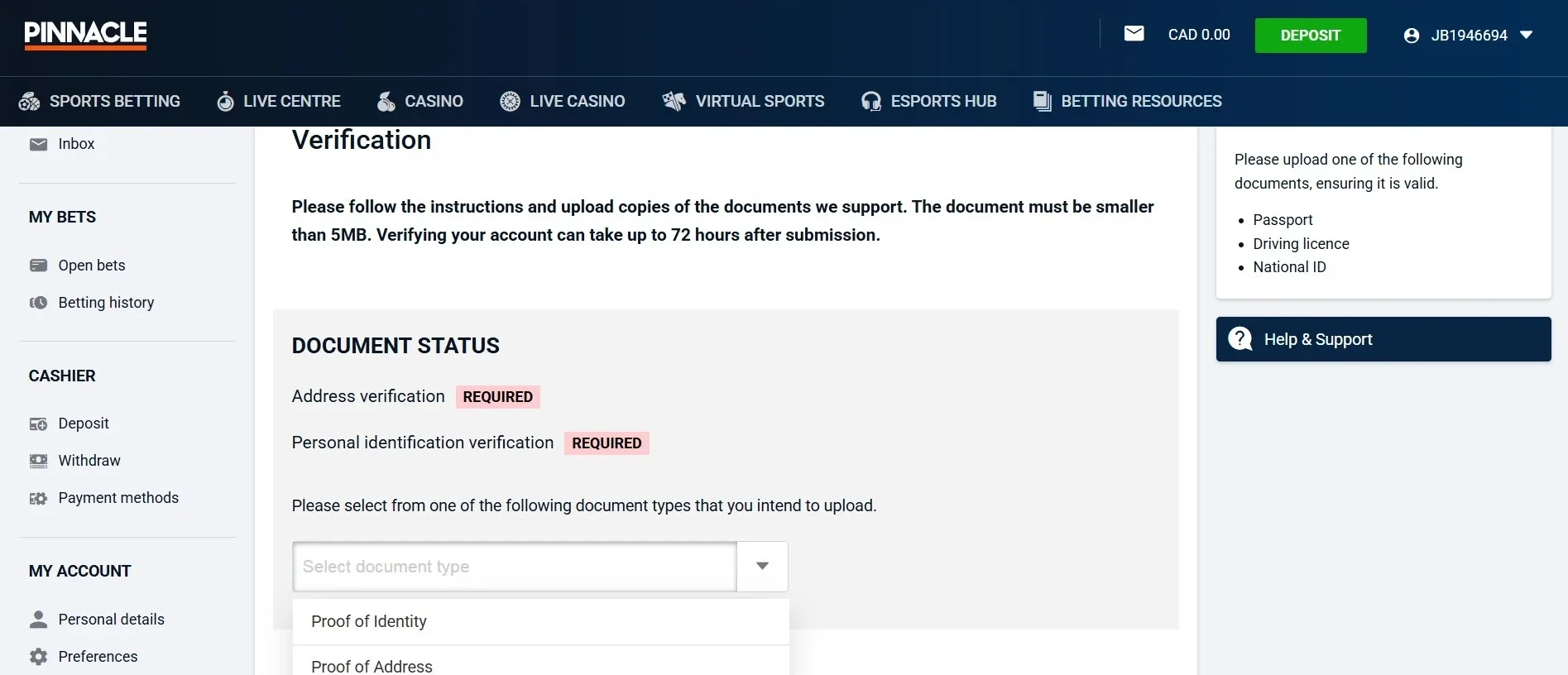 Verify your identity