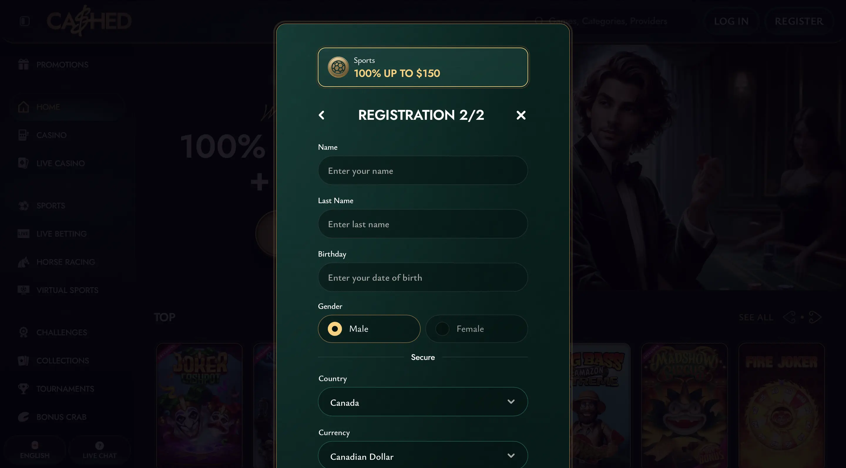 Open an Account in Cashed-Step 4