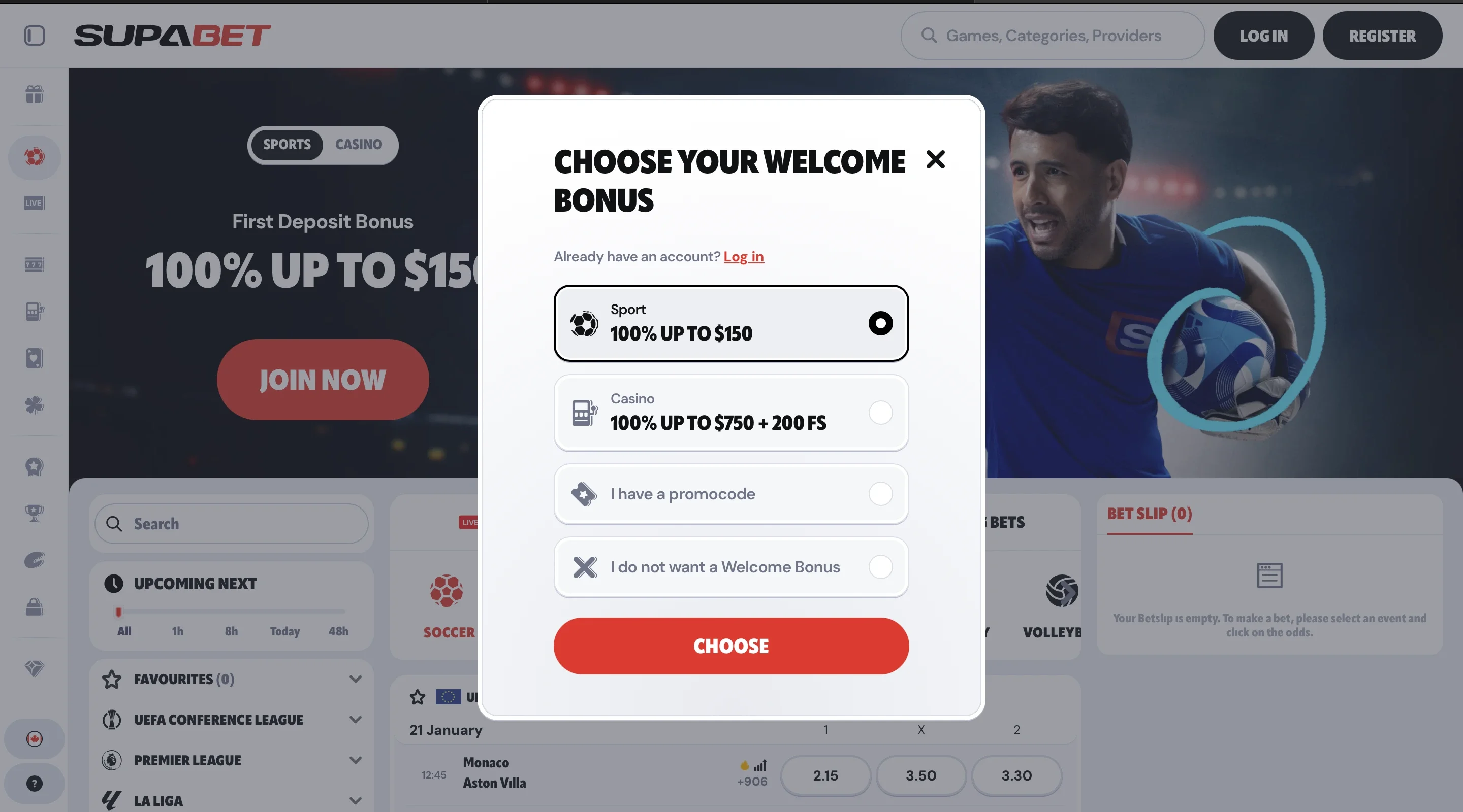 Open an Account in Supabet-Step 2