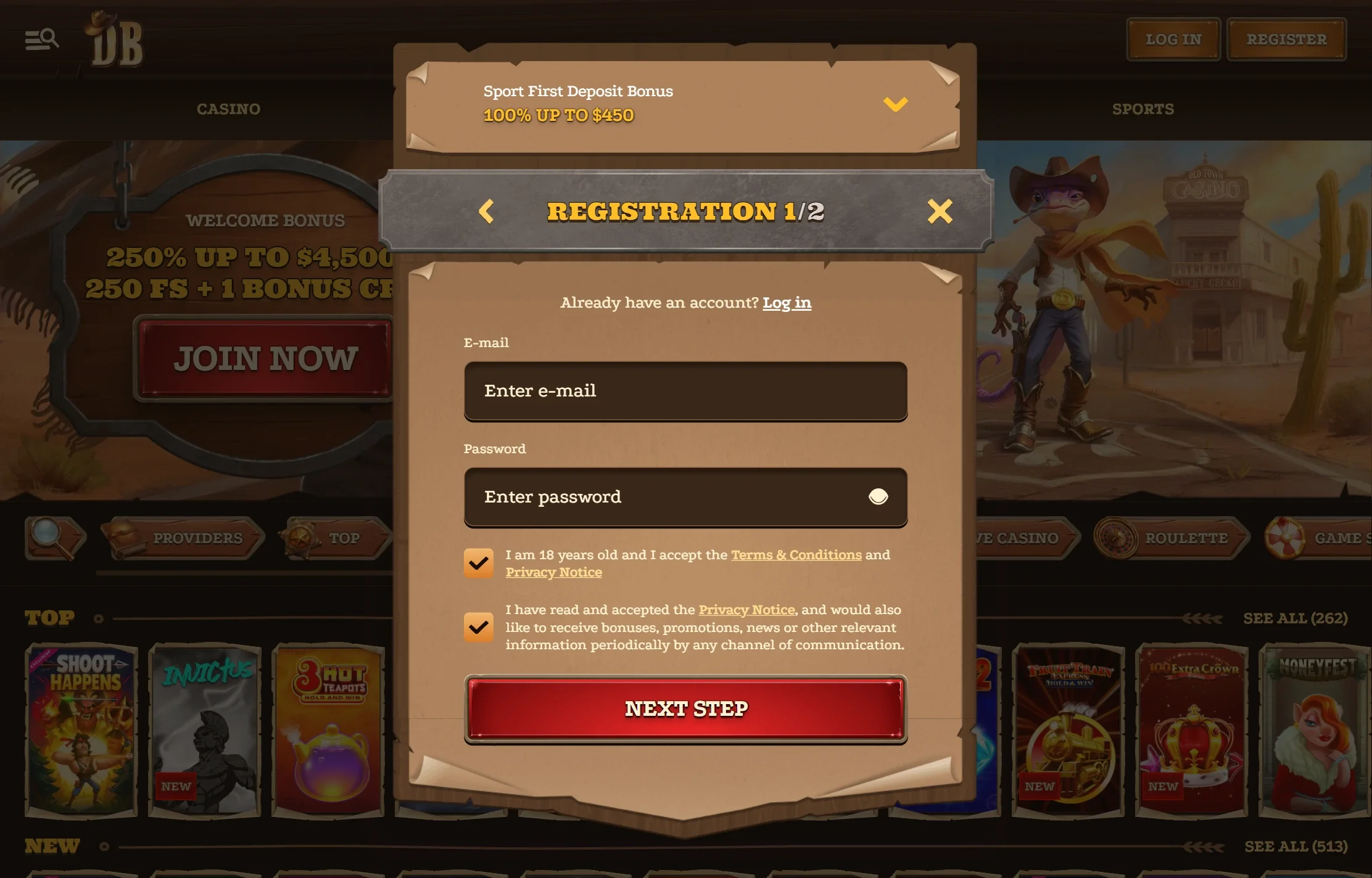 Open an Account in Dazardbet-Step 3