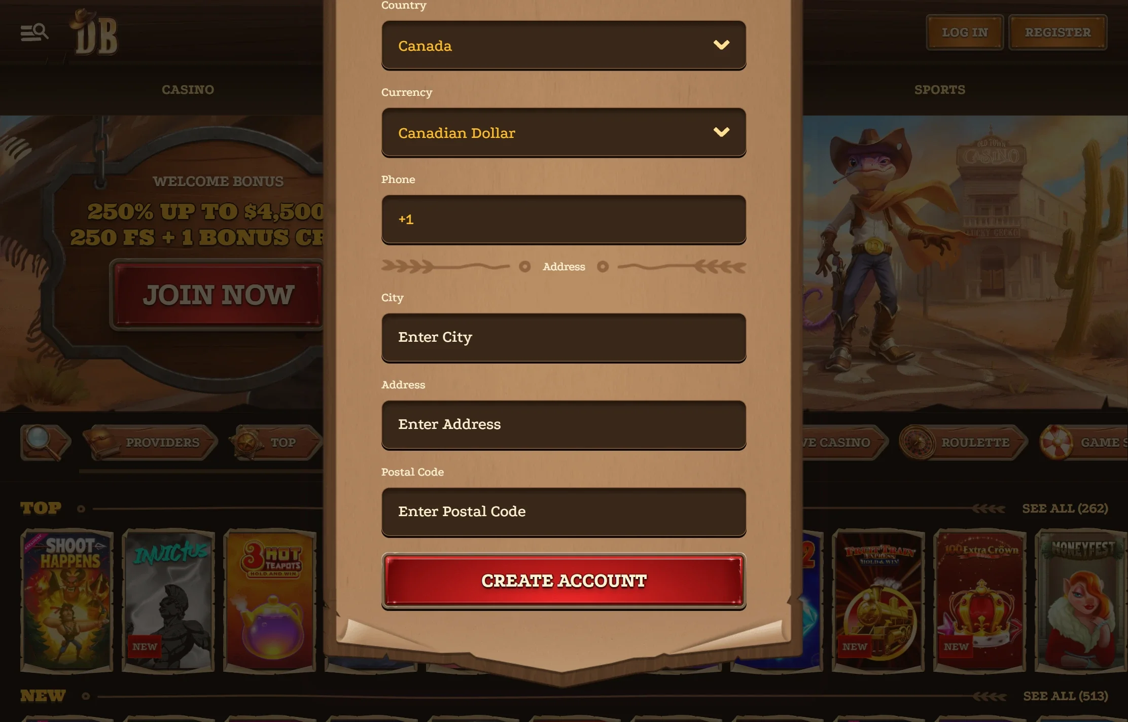 Open an Account in Dazardbet-Step 4