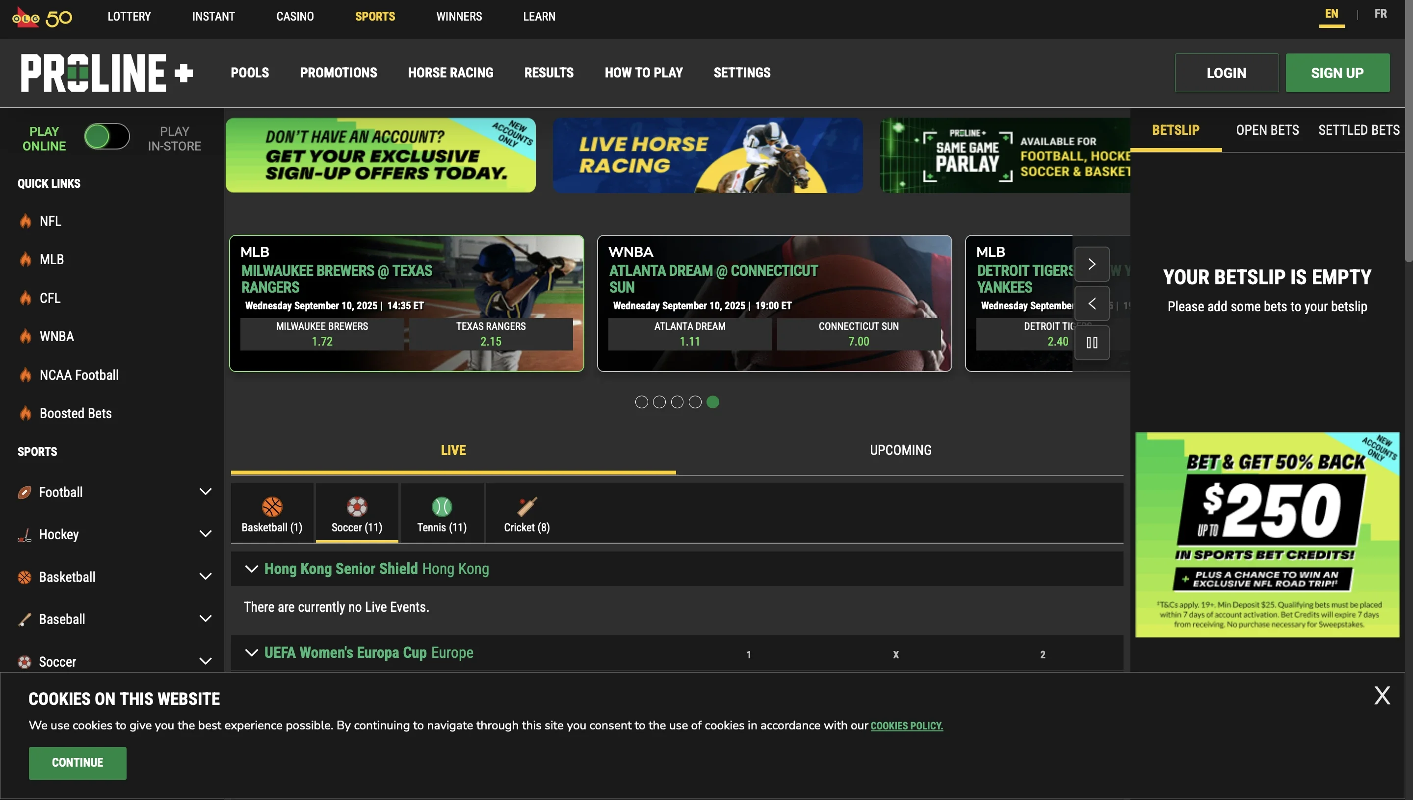 Open an Account in Proline-Step 1