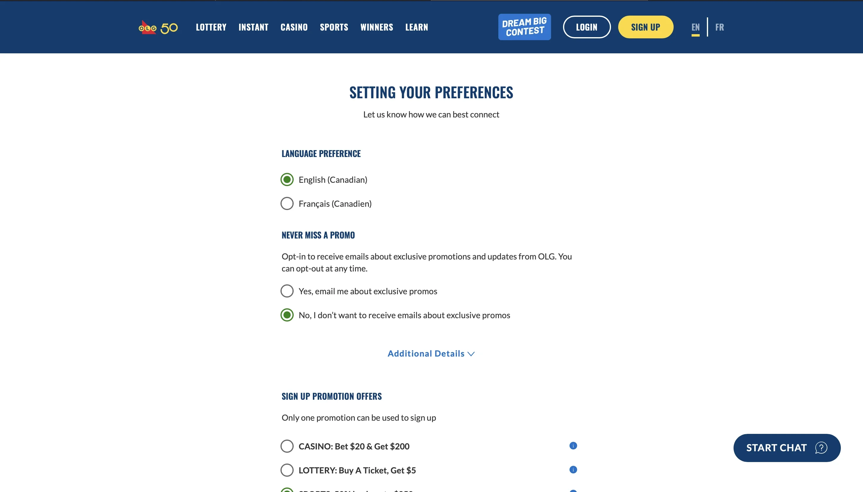 Open an Account in Proline-Step 3