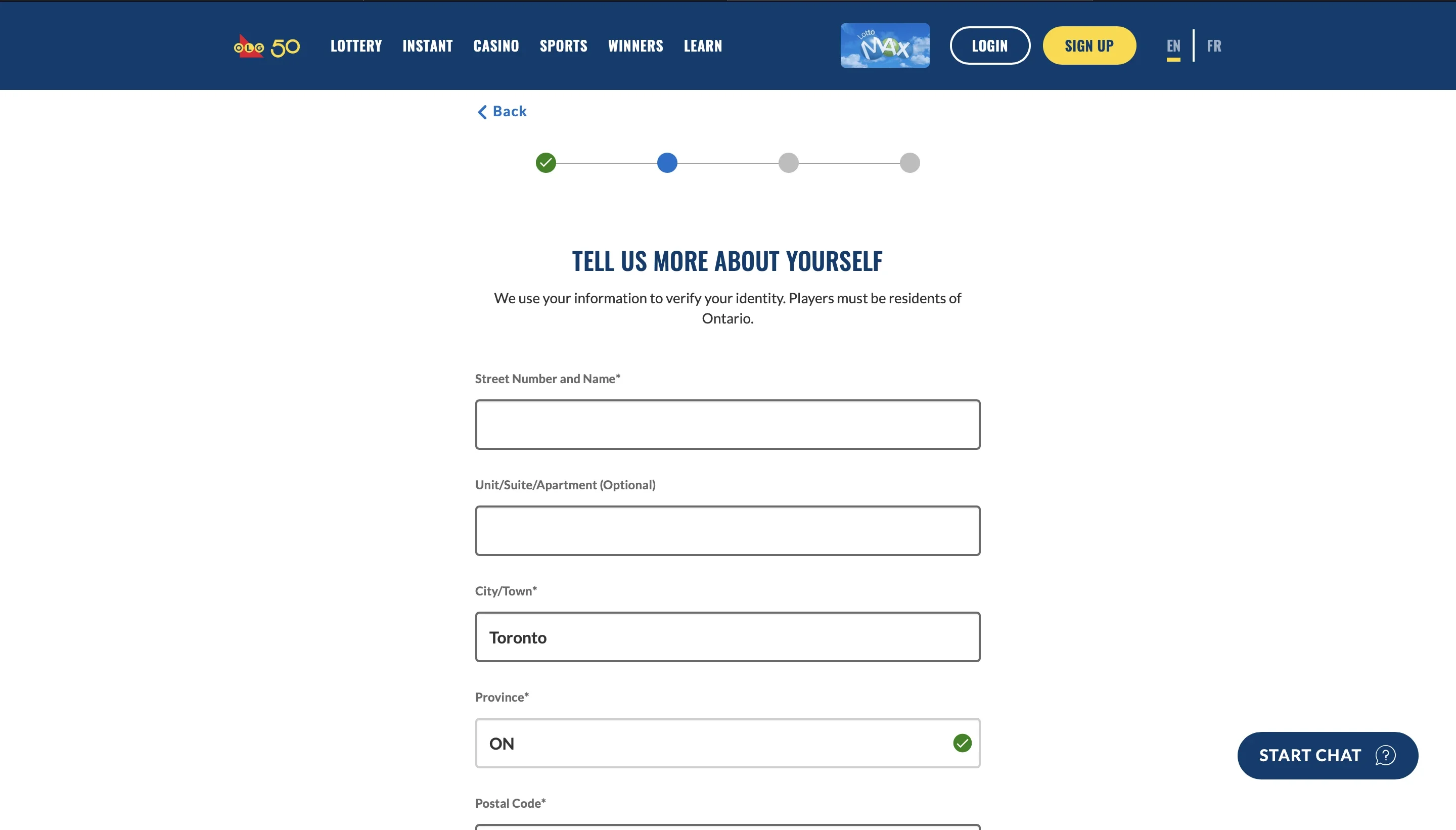 Open an Account in Proline-Step 4