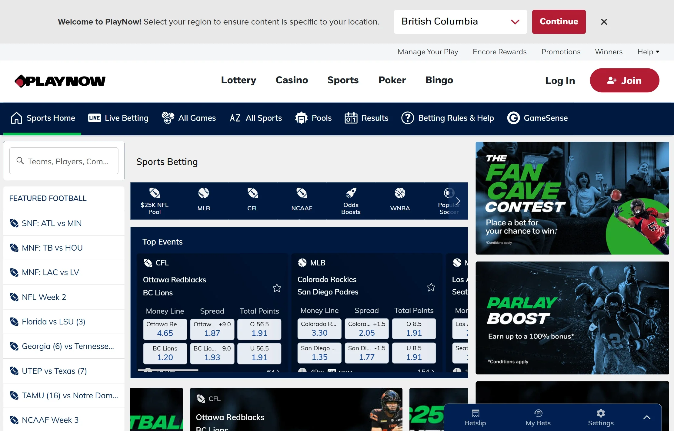 Open an Account in PlayNow-Step 1