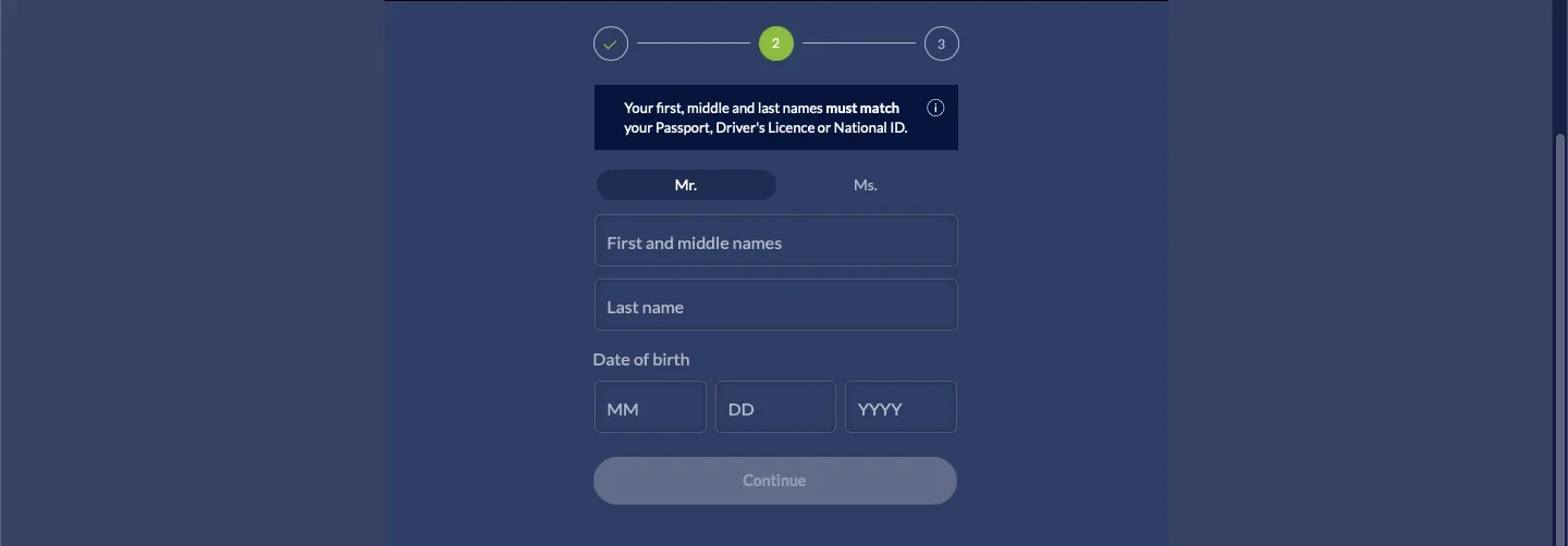 Open an Account in Sports Interaction-Step 4 Open an Account in Sports Interaction-Step 4