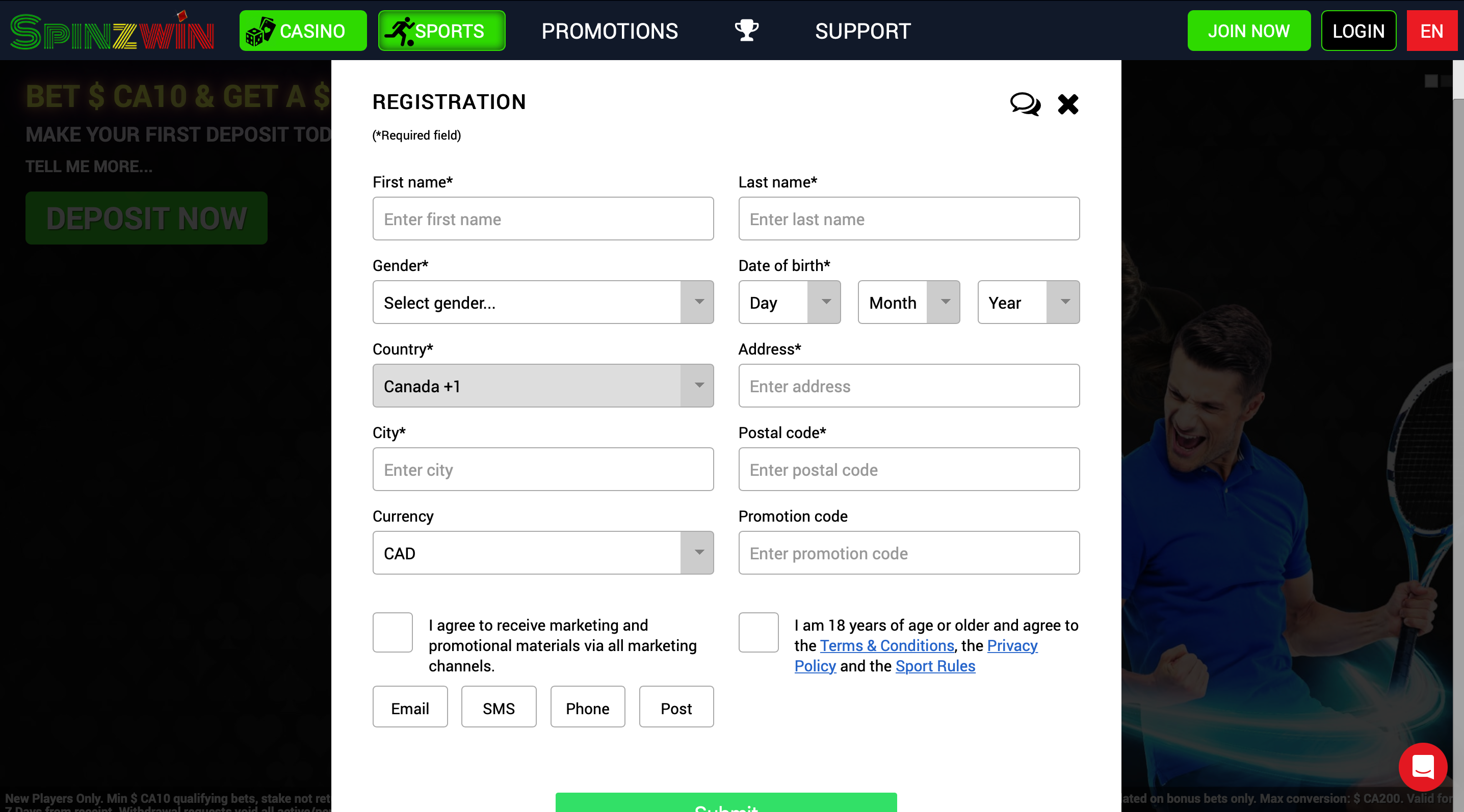 Spinzwin registration 3