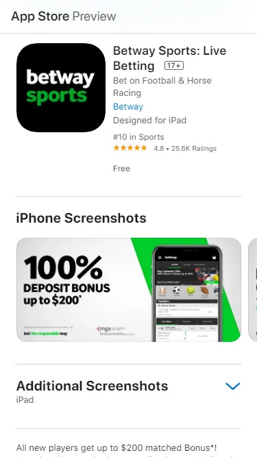 betway mobile ios app