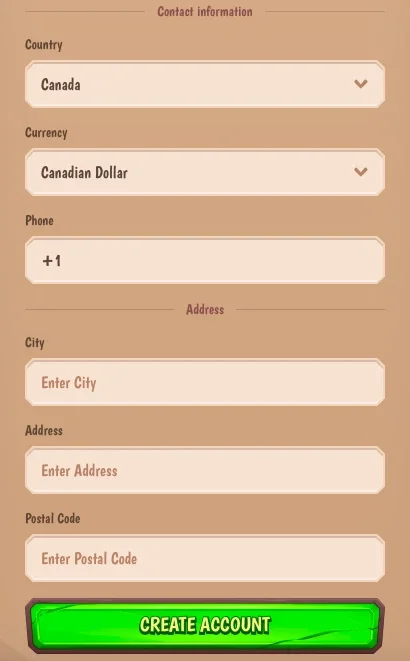 Open an Account in StoneVegas-Step 5.1 Open an Account in StoneVegas-Step 5.1
