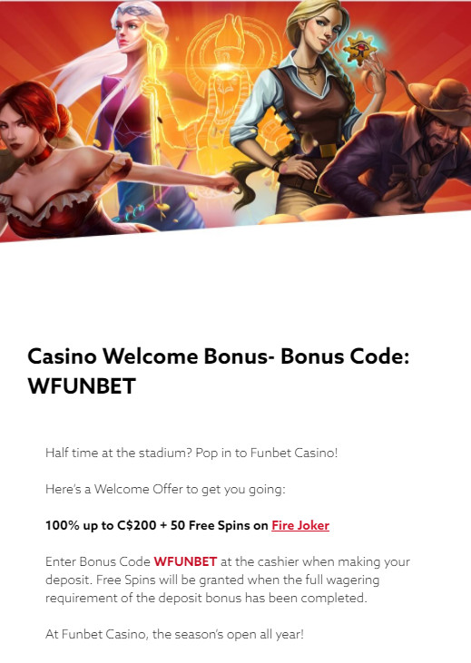 funbet casino welcome bonus