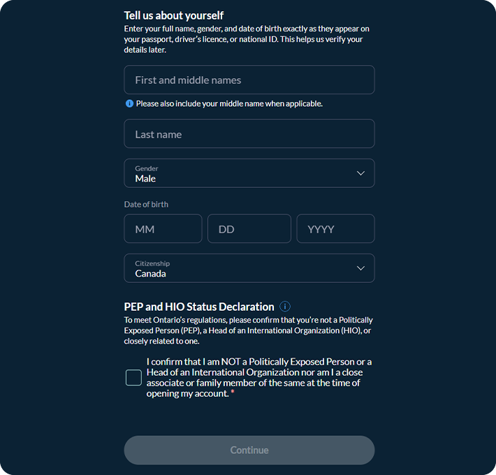 Step 3: Fill in your personal details Step 3: Fill in your personal details