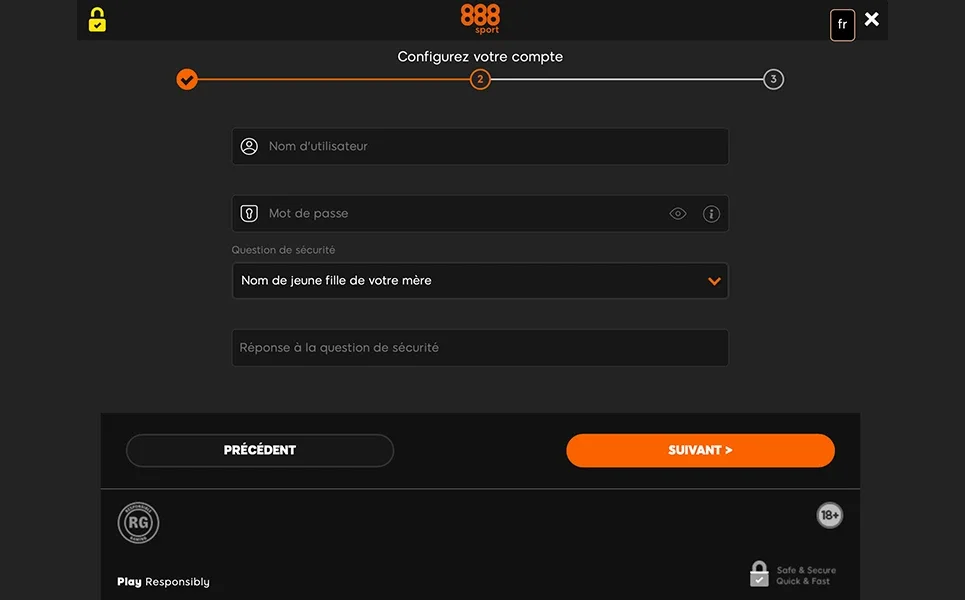 Entrez vos informations de connexion.