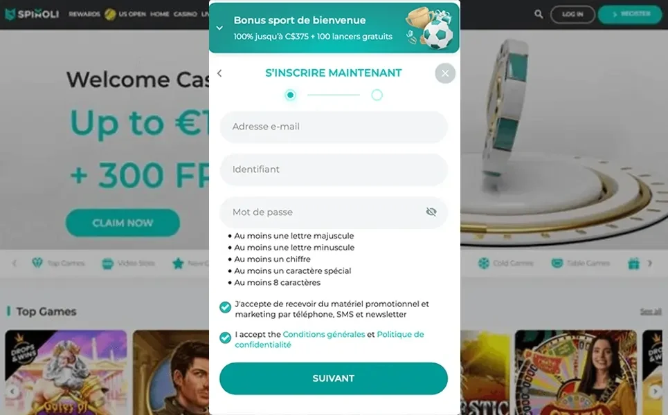 Entrez vos informations de connexion.